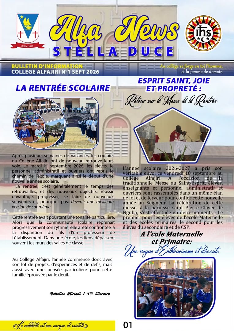 ALFA NEWS N°1 / septembre 2026